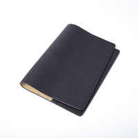 Capa superior de cuero de vaca Lychee patrón libro cubierta A5 32K película protectora portátil cuaderno cubierta para regalo encuadernación de hojas sueltas