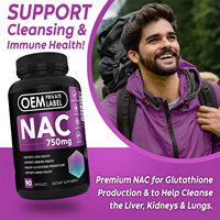 Biocaro Marque Privée Meilleur Prix Santé Immunitaire Et Du Foie N-Acétyl-L-Cystéine Supplément Capsules Nac 750Mg