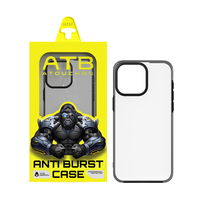 Coque de téléphone portable ATB Original Clear Transparent Magnetic Shockproof TPU Mirror Finish pour 15 14 13 Pro Max Ultra Plus