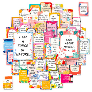 2026 Nouveauté 50 autocollants de phrases inspirantes pour l'auto-motivation, la positivité et l'encouragement - Product Image 1