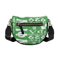 Sac bandoulière en forme de coquille Iota Phi Lambda, design élégant avec lettres grecques, sac coquille unisexe, sac bandoulière de voyage en plein air