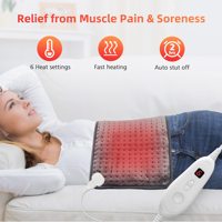 Arrêt automatique 6 réglages de chaleur Alimenté par USB Coussin chauffant pour le dos écologique avec sangle pour la taille Cadeau de soulagement de la fatigue portable