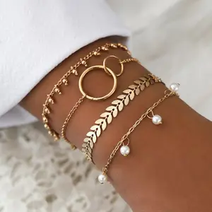Fashion beautiful gold bracelet set for women wholesale N910222