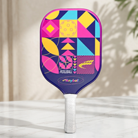 Raquette de pickleball en fibre de verre pressée à froid, vente en gros, noyau en nid d'abeille PP 14 mm, personnalisable OEM, durable, pour entraînement et divertissement