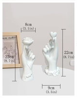 2025 saint valentin cadeau décoration Art Sculpture Sculpture élégante déesse main amour Rose rose blanc or décoration de la maison