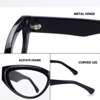 Nouveau design Vente en gros Fabricant de lunettes optiques style œil de chat Montures de lunettes en acétate pour hommes et femmes