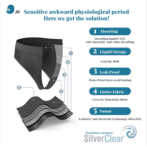 Sous-vêtements sexy pour femmes grandes tailles, confortables au quotidien, anti-adhérents, taille moyenne, avec des caractéristiques respirantes et antibactériennes - Product Image 5