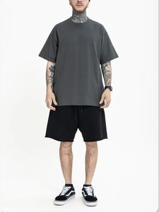 Venta caliente de alta calidad de gran tamaño de talla grande de impresión personalizada al por mayor camiseta gris en blanco para los hombres - Product Image 2