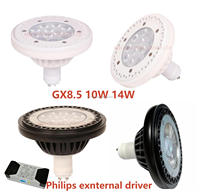 GX8.5-foco LED de 14W COB 24 dergee CDMR, lámpara de 12W, CDM-R111, 10W, con bombilla interna externa de 277v y 120V