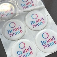Adesivo personalizzato in resina epossidica trasparente 3D lucido a cupola, etichetta rotonda con logo, campione gratuito OEM