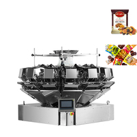 Peseuse multitête multifonction Automate Pesage Remplissage Biscuits Azote Pommes de terre chips Fruits séchés Machine d'emballage