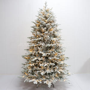 Árbol de Navidad Artificial Blanco Nevado Preiluminado Moderno al por Mayor con Luces - Product Image 2