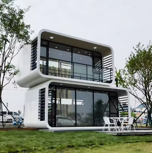 Casa Pré-Fabricada Personalizada de 40 Pés, Modelo Apple Cabin, Dupla Camada, Com Quarto Único, Totalmente Mobiliada, Casa Contêiner com Terraço - Product Image 3