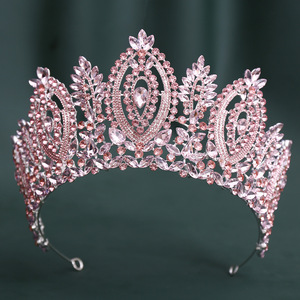 Nueva Corona de Concurso de Belleza Estilo Barroco Europeo y Americano, Tiara de Cristal Hecha a Mano de Gran Tamaño para Campeona - Product Image 1
