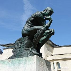 Statue <span class=keywords><strong>de</strong></span> penseur artistique <span class=keywords><strong>de</strong></span> grande taille en <span class=keywords><strong>bronze</strong></span> pour jardin extérieur personnalisée - Sculpture religieuse moderne en fonte <span class=keywords><strong>de</strong></span> <span class=keywords><strong>Rodin</strong></span> - Product Image 2