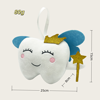 Poupée en peluche personnalisée Fée des Dents Princesse avec Couronne et Baguette Magique, pour la conservation des dents de lait et la décoration intérieure