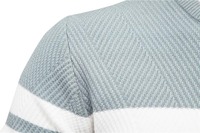 Chemises à manches longues en tricot pour hommes, pull en tricot avec motif rayé, mélange de nylon, polyester et viscose en stock, design personnalisé, marque OEM