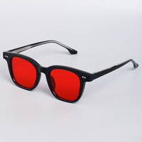 Gafas de Sol Retro TR90 con Montura Óptica, Lentes Amarillas, Rojas y Naranjas, Diseño Personalizado con Logotipo, Unisex, con Bloqueo de Luz Azul, a la Moda