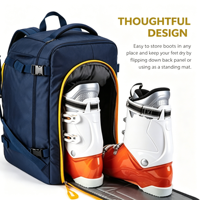 Sac de voyage imperméable pour snowboard homme, sacs de transport pour snowboard, sac à dos de 45L pour bottes de ski, rangement pour équipement et accessoires de ski