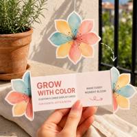 Cartes marketing personnalisées imprimées en offset sur carton, dépliants découpés, mini-cartes de visite pliées pour les marques commerciales