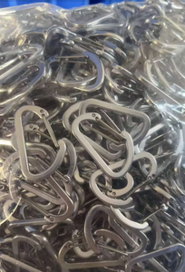 4 # हैममॉक डी आकार फ्लैट वायर गेट मिनी कारबिनर क्लिप - Product Image 5