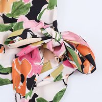 SHENZHU Femme Printemps/Été 2026 Nouvelle Collection Blouses Sans Manches à Nœud Papillon Imprimé Floral Chemisiers Vintage Hauts Chics