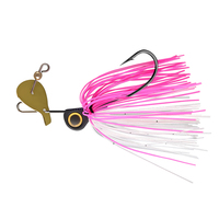Leurre de pêche Spinnerbait métallique 10cm 15g pour achigan, 6 couleurs, avec jupes de jig en caoutchouc à lame et simulation Chatterbait