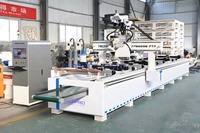 Centre d'usinage CNC professionnel PTP avec changeur d'outils automatique (ATC) pour la découpe du bois, tête de lame de scie