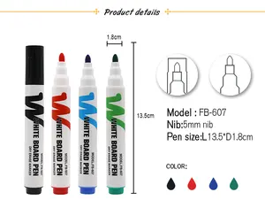 Hızlı kurutma toksik olmayan mürekkep boya kalemi kalemler silinebilir okul ofis beyaz tahta beyaz tahta İşaretleyiciler