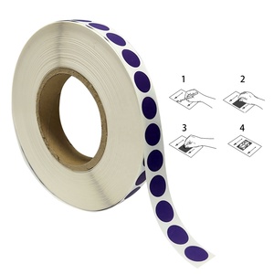 Custom Self-adhesive <strong>Scratch</strong> <strong>off</strong> Security Stickers 16mm Round Purple <strong>Scratch</strong> <strong>off</strong> <strong>Label</strong> Anti-counterfeiting Sticker Roll - Product Image 4