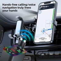 Pengisi Daya Mobil L5 untuk MP3 dengan Kabel Teleskopik Pengisian Super Cepat Empat-dalam-Satu Port USB & Pemancar FM