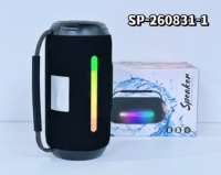Enceinte Bluetooth portable RGB 8W en tissu maillé pour la maison et l'extérieur, enceinte sans fil portable avec lecture BT TF USB FM