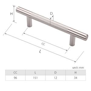 Manija de barra en T de aluminio de varios colores Argyle 5 pulgadas Cocina Dormitorio Armario Muebles Manijas de perfil de aluminio - Product Image 4