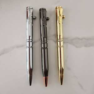 Bolígrafo <span class=keywords><strong>de</strong></span> acción <span class=keywords><strong>de</strong></span> perno <span class=keywords><strong>de</strong></span> latón macizo <span class=keywords><strong>de</strong></span> lujo, diseño <span class=keywords><strong>de</strong></span> Rifle <span class=keywords><strong>de</strong></span> alta resistencia con logotipo personalizado, barra <span class=keywords><strong>de</strong></span> Clip para Rifle en forma <span class=keywords><strong>de</strong></span> bala, barriles, Material <span class=keywords><strong>de</strong></span> Metal - Product Image 1