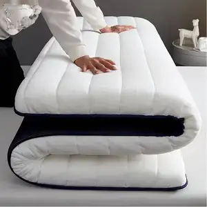 舒适便宜最好的酒店床床垫盒装特大床单尺寸可折叠乳胶记忆泡沫床垫套