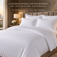 Ensemble de literie d'hôtel en coton égyptien personnalisé 300TC 400TC 600TC Housse de couette blanche Drap de lit Fabricant OEM