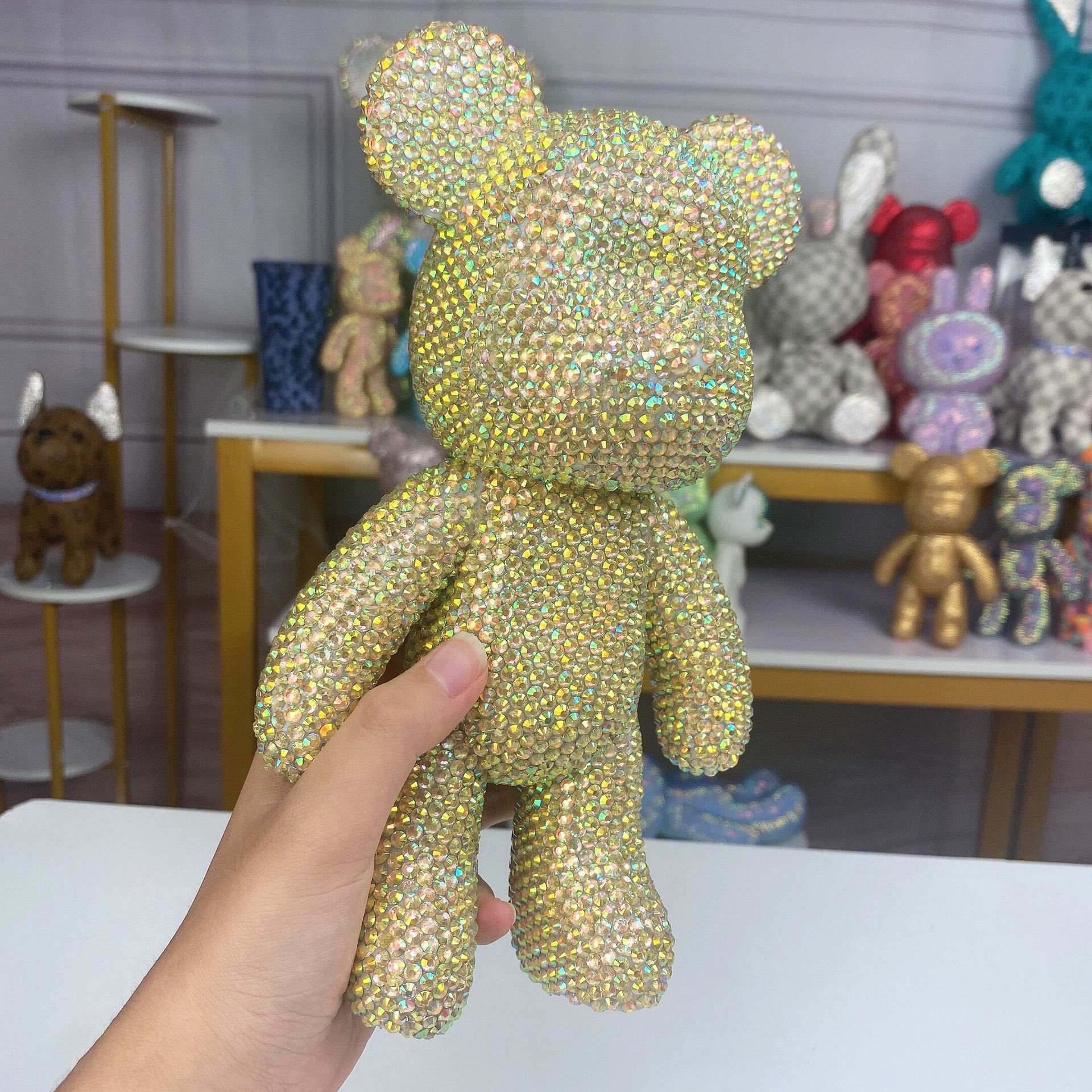 Strass jaune gelée d'ours violent coloré