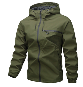 Chaqueta Deportiva Casual para Exteriores, Impermeable, con Capucha, Estilo Urbano - Product Image 1