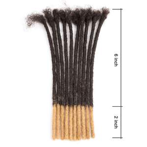 Extension de Locs Dreadlocks Afro Complètes Faites Main en Cheveux Humains Permanents pour Femmes/Hommes, Peut Être Teint, Décoloré, Frisé - Product Image 3