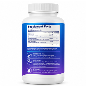 Offre Spéciale : Capsules de Supplément GLP-1 – Antioxydant, Brûleur de Graisse, Extrait de Chouhan, Eriocitrine, Thé Vert Bio, Sans Gluten - Product Image 6