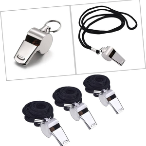 Sifflet de sport durable en acier inoxydable avec son clair et fort et cordon pour entraîneurs, arbitres, sauveteurs, logo personnalisé - Product Image 2