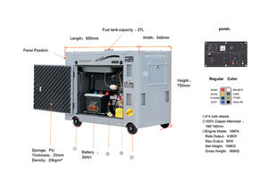 Générateur diesel silencieux portable électrique 5 kW 5 kVA 6 kVA refroidi par air <span class=keywords><strong>Kohler</strong></span> - Product Image 5
