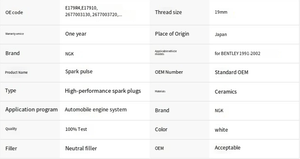 थोक लेजर प्लैटिनम स्पार्क प्लग BKR-GAS-7987 गैसोलीन इंजनों के लिए उच्च प्रदर्शन - Product Image 6