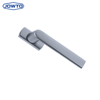 Poignée de fenêtre en alliage d'aluminium argenté avec verrou pour porte coulissante ou à battant en PVC, accessoires de quincaillerie pour petites fenêtres intérieures
