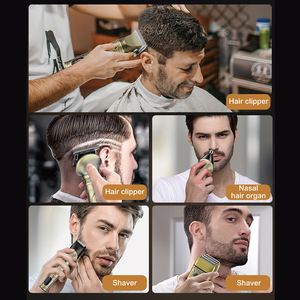 Tondeuse à barbe électrique 3 en 1, <span class=keywords><strong>coupe</strong></span> <span class=keywords><strong>de</strong></span> <span class=keywords><strong>cheveux</strong></span> professionnelle à plusieurs niveaux, pour hommes - Product Image 6