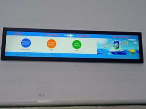 88 inch Bar LCD hiển thị 3840x1080 Độ phân giải treo tường tiết kiệm chi phí OEM ODM điện dung xe buýt tàu điện ngầm Ký Nhà sản xuất - Product Image 3