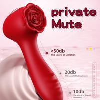 Kovida Erwachsenen-Sexspielzeug Rose Rotierender Perlen-Vibrator Massage für Frauen Weiblicher G-Punkt Klitoris Brustwarzen
