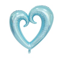 Décoration de fête pour la Saint-Valentin, ballon cœur creux en aluminium de 40 pouces, forme de cœur, pour la Saint-Valentin (vente en gros)