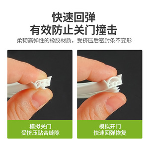 Door Seal <b>Strip</b> <b>Plastic</b> Soundproof For Door Frame Weatherstrip With Screw Installation Modern Design - Product Image 4