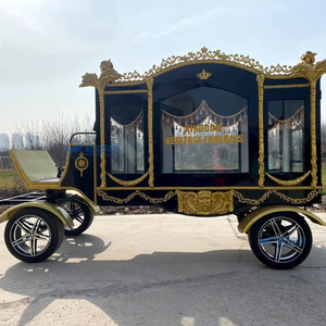 Vehículo de Transporte Especial de Diseño Moderno, Carroza Fúnebre Negra Dorada, Remolque para Funerales - Product Image 3